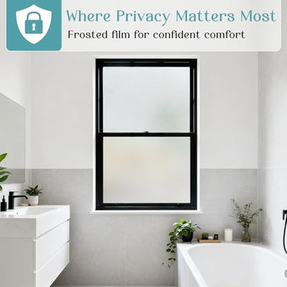 Frosted Window Privacy Film with Tools