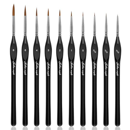 Detail Paint Brushes Set 10pcs