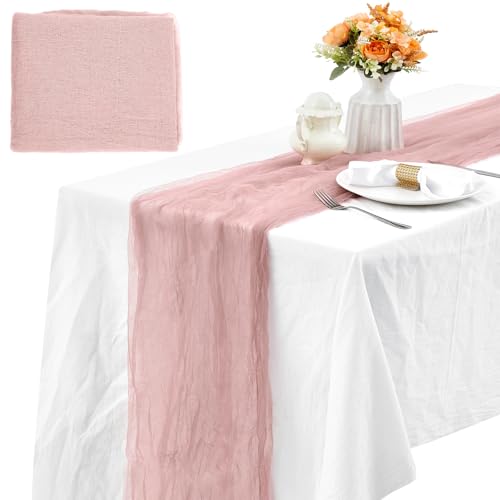 Halloween Cheese Cloth 35.43 x 393.7 Inch Pink Cheesecloth Roll for Crafts Large Cotton Muslin Gauze Fabric for Halloween Outdoor & Indoor Spooky Decoration