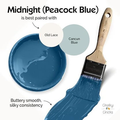 Midnight 8 Fl Oz Chalk Paint for Furniture All in One