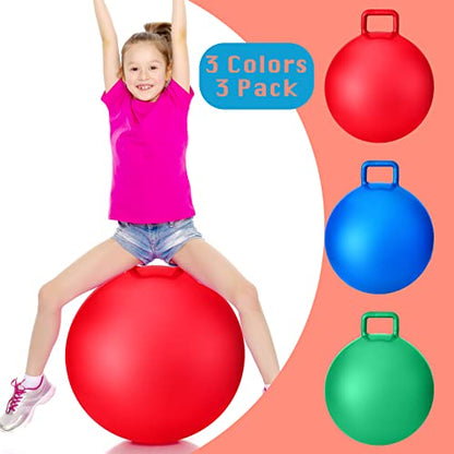 3 Pcs 20 Inch Bouncing Ball with Handle (3 Count)