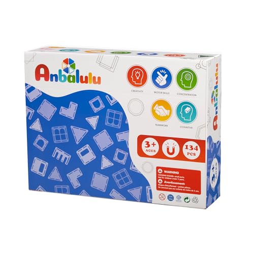 134PCS Magnetic Building Tiles
