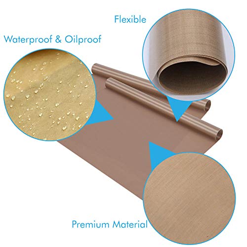10 Pack Teflon Sheet for Heat Press Transfer Sheet Non Stick 12''x16'' Heat Press Transfer Paper Heat Resistant Craft Mat