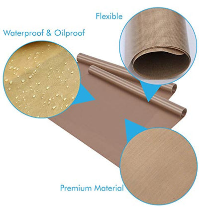 10 Pack Teflon Sheet for Heat Press Transfer Sheet Non Stick 12''x16'' Heat Press Transfer Paper Heat Resistant Craft Mat