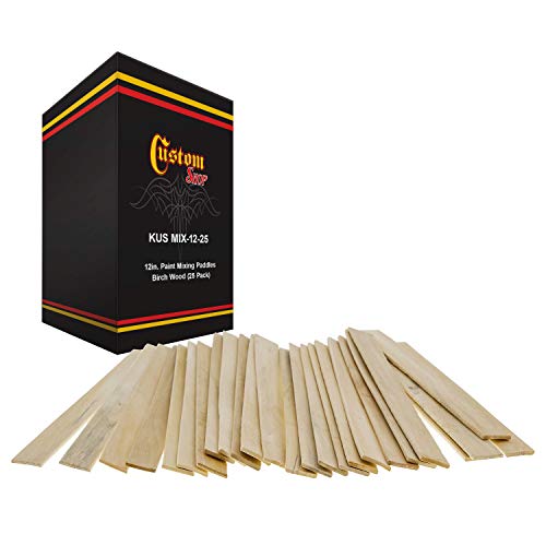 Paint Mix Sticks Pack of 25 Each 12" Birch Paint Mixing Paddles (25 Count)