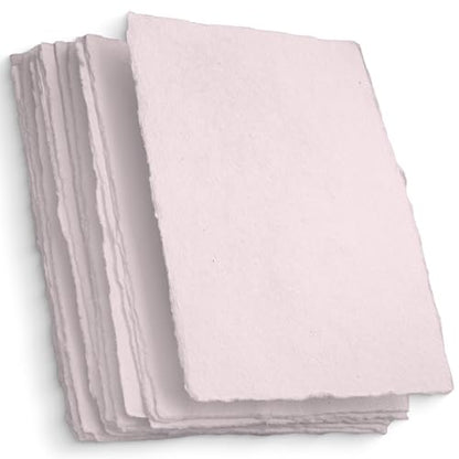 A5 Handmade Deckled Edge Cotton Paper (50 Count)