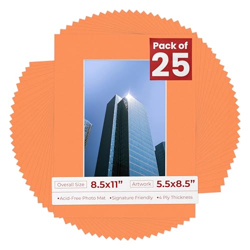 5.5x8.5 Mat for 8.5x11 Frame (25 Count)
