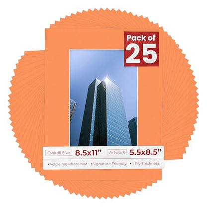 5.5x8.5 Mat for 8.5x11 Frame (25 Count)
