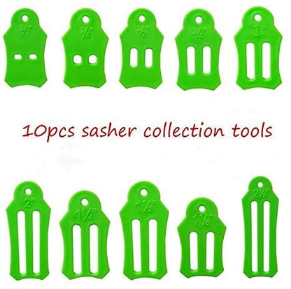 Bias Tape Maker Kits All 5 Sizes 6MM 9MM 12MM 18MM 25MM Binding Foot Craft Clips Awl Quilter's Pin Comes with 10pcs Multi (10 Count)