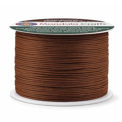 0.5mm Brown Cotton Waxed Cord for Jewelry Making (327 Foot)