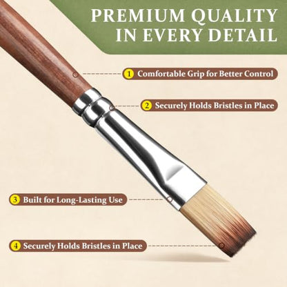 12pcs Paint Brush Set (12 Count)