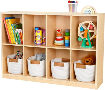 8 Compartment Wooden Storage Cabinet