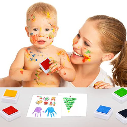 Ink Pad 12 Colors Washable Stamp Pad for Kids…