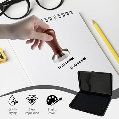 Large Black Stamp Ink Pad 6.14"x3.38" for Office