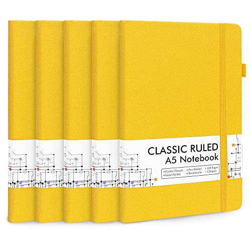 5 Pack Journal Notebook Bulk for School (5 Count)