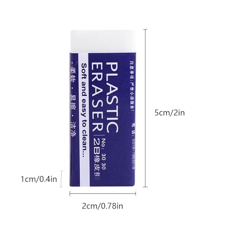 White Erasers (6 Count)