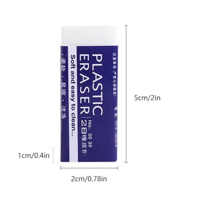 White Erasers (6 Count)