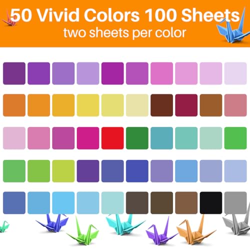 Origami Paper Square Single Sided for Arts and Crafts Projects