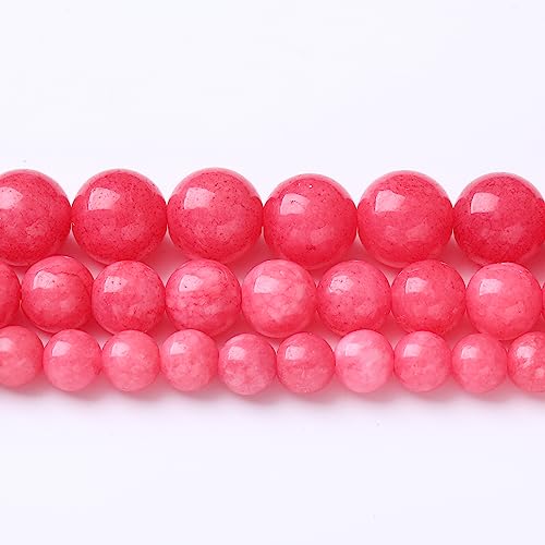 35PCS 10MM Red Rhodonite Jade Stone Beads for Jewelry Making DIY Energy Stone Healing Power Bracelet 15IN