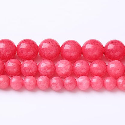35PCS 10MM Red Rhodonite Jade Stone Beads for Jewelry Making DIY Energy Stone Healing Power Bracelet 15IN