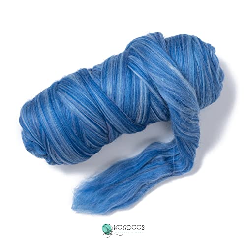 Multi Colored Natural Wool roving