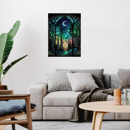 Starry Night Stamped Cross Stitch Kits for Beginners Adults