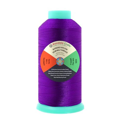 Size 92 280D T90 True Purple Bonded Nylon Thread (3300 Foot)