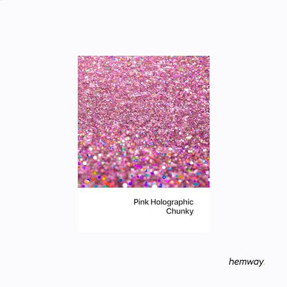 Resin Glitter Rose Pink Holographic 100g Chunky (3.5274 Ounce)