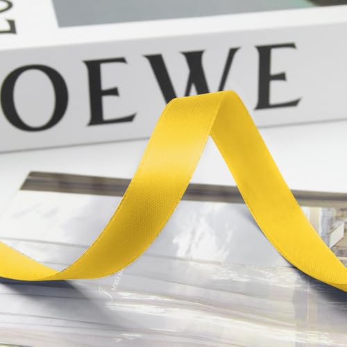 5 8 Inch 100 Yards Satin Ribbon Yellow