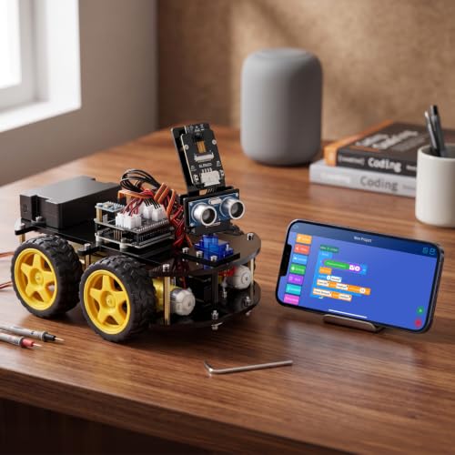 UNO R3 Smart Robot Car Kit V4 for Arduino Robotics for Kids Ages 8