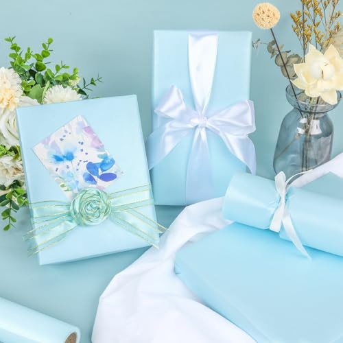 Sky Blue Matte Wrapping Paper (46.58 Sq Ft)