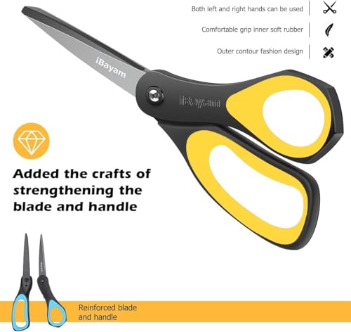 8.5" All Purpose Nonstick Scissors (3 Count)