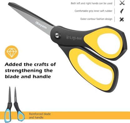 8.5" All Purpose Nonstick Scissors (3 Count)