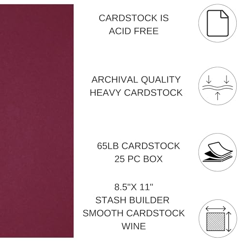 PA Paper Accents Stash Builder Cardstock 8.5" x 11" Deep Black