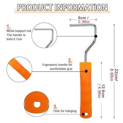 10 Pcs Paint Roller Cover with Frame Set