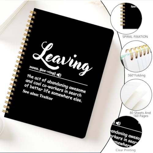 Leaving Definition Hardcover Spiral Notebooks
