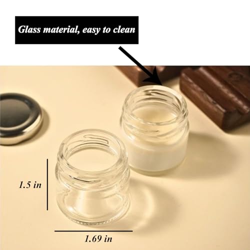 10Pcs Mini Glass Inkwell Ink Bottle Containers with Screw Lids for Calligraphy Oblique Nib Holder Stand Empty Dip Pen Ink Well Jars Desktop Decoration School Gifts (10 Count)