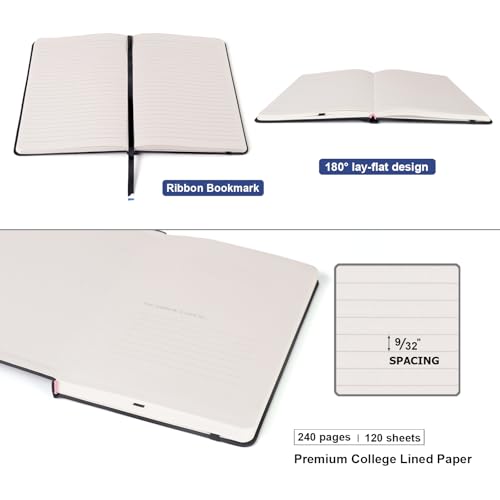 6 Pack Lined Journal Notebooks for Work (6 Count)