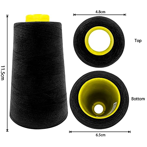 8 Cones of 3000 Yards Each Spool Thread for All Purpose Sewing (9000 Foot)
