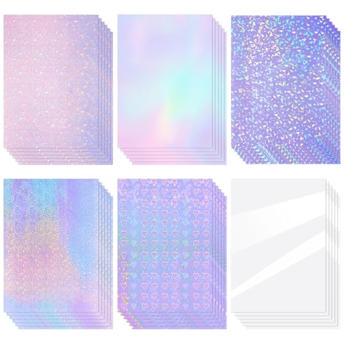 60 Sheets Holographic Laminate Sheets (60 Count)
