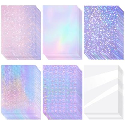 60 Sheets Holographic Laminate Sheets (60 Count)