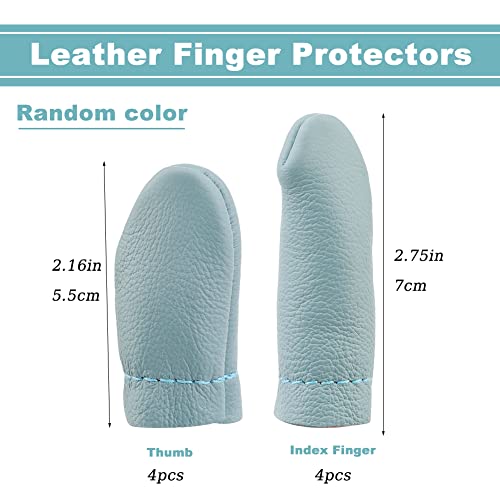 4 Pairs Leather Finger Protector Leather Thimble