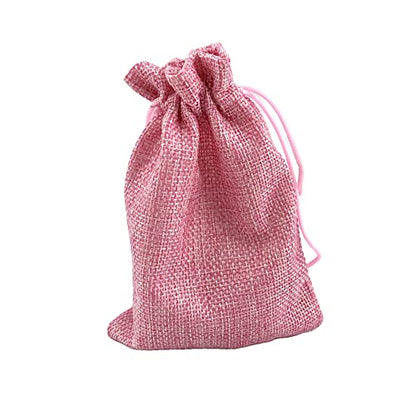 Pack of 25 Burlap Gift Bags with Drawstring Linen Jewelry Pouches Wedding Hessian Jute Bags for Birthday and Treat Pouches Party Wedding Favors Gift