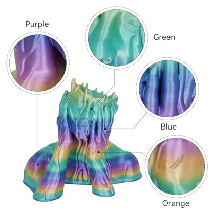 Silk Rainbow PLA 3D Printer Filament (10 Count)