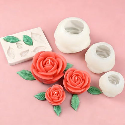 Rose Candle Molds (4 Count)