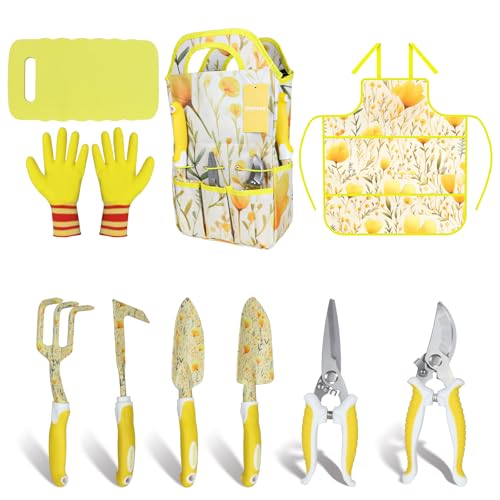 Yellow Garden Tools Set 10 Pieces (10 Count)
