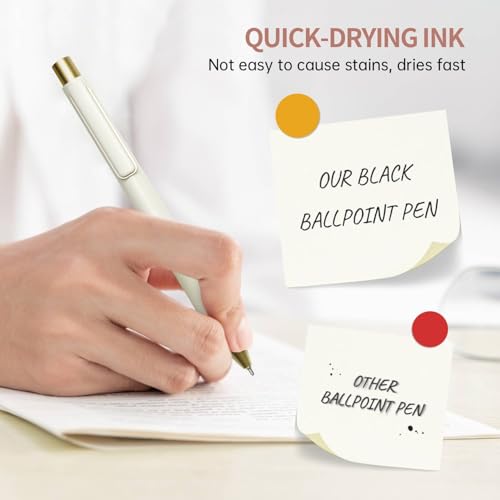 Ballpoint Pens Black Ink Pen 1.0mm Medium Point with Super Soft Grip (12 Count)