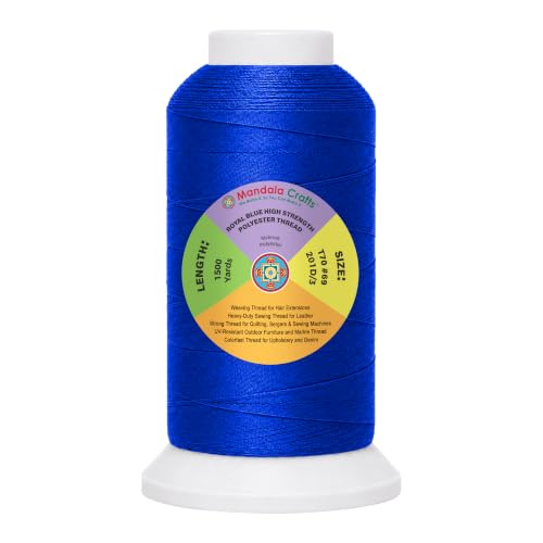 Royal Blue Tex 70 Polyester Heavy Duty Thread for Upholstery