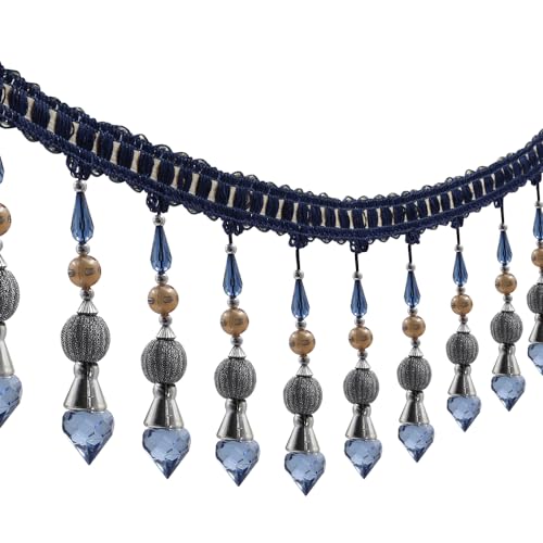3yards Beading Fringe Trimming Long Beads Tassel Curtain Trim Ribbon Trim for Cover Edge Decorative