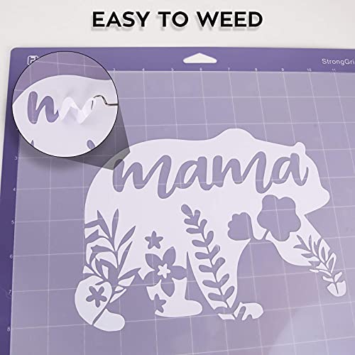 Glossy White Permanent Vinyl 12 Pack 12"x12" Compatible with Cricut